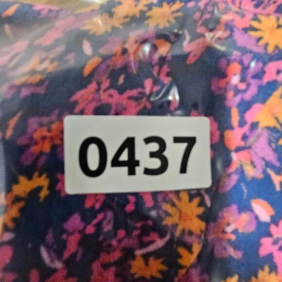 Terra Sky Floral Flowy Tunic Blouse Colorful Purple Pink Orange Print 4x - Picture 9 of 9